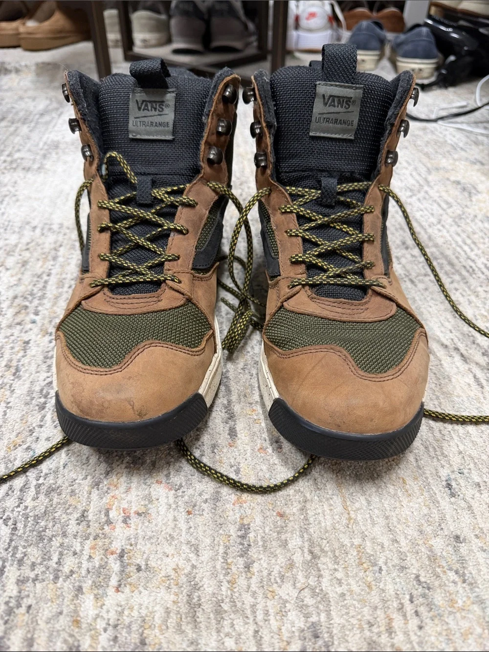 Vans Olive and Brown High-Top Hiking Boot